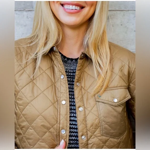 NWT Criquet Women's Quilted Shacket Jacket  In Goldie Hawn Color. Size L - Picture 5 of 12